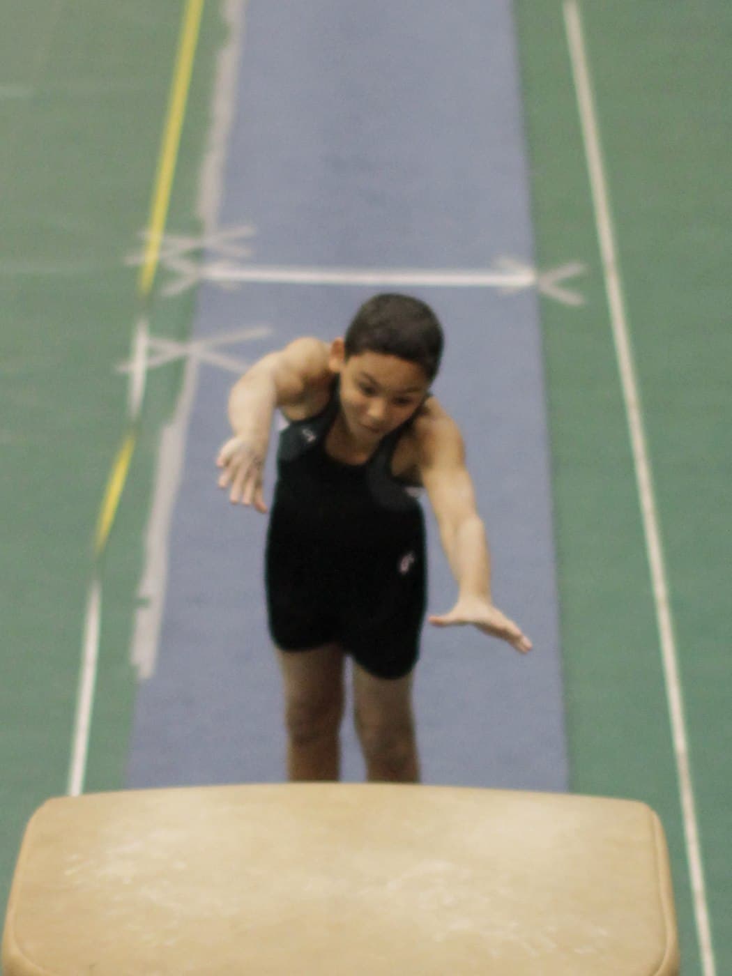 Me sprinting toward the vault